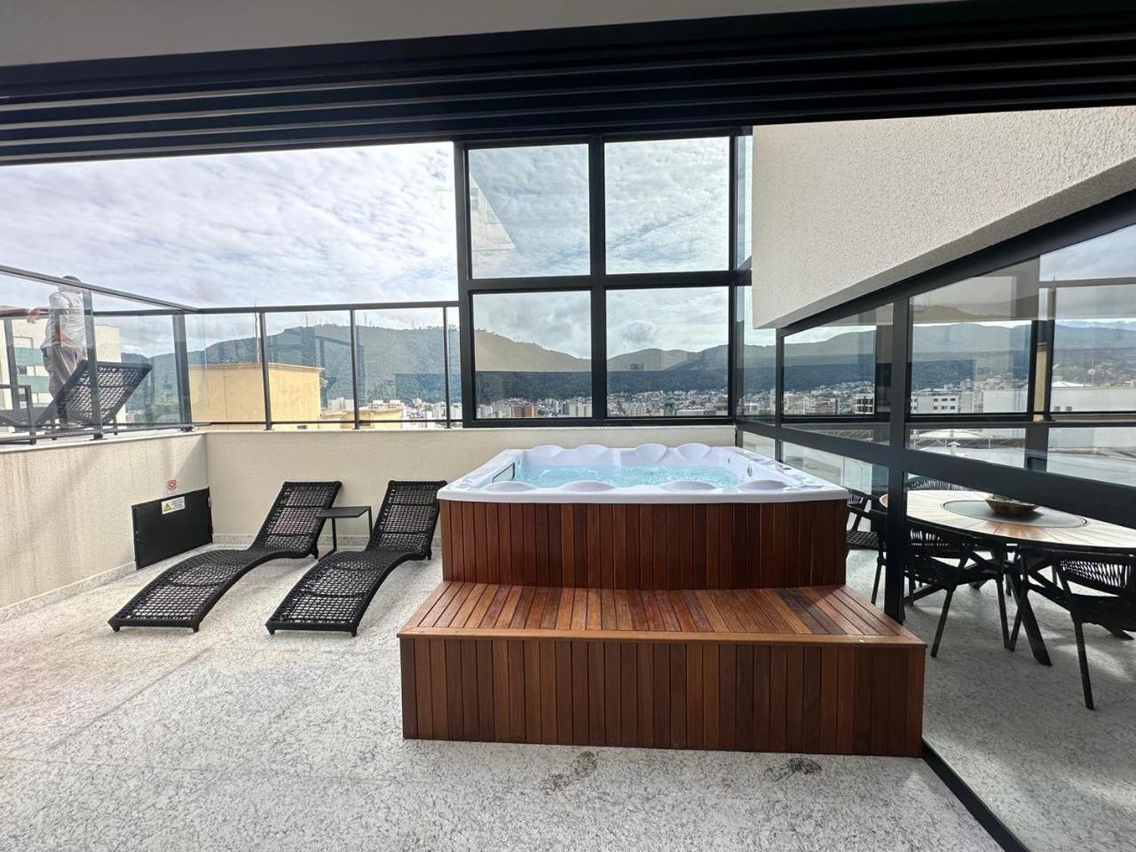 Studio Central Com Lazer E Spa Poços de Caldas Buitenkant foto